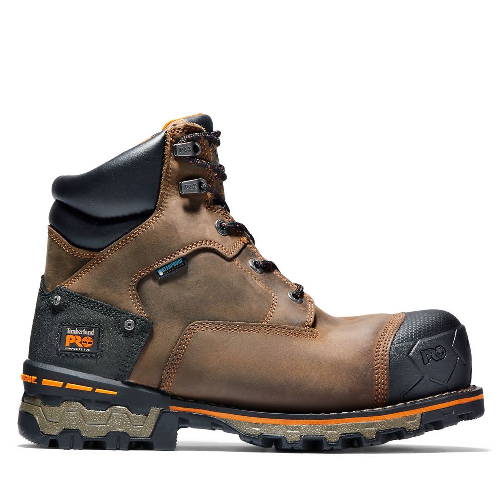 Timberland Mens Work Boots PRO® Boondock 6" Comp Toe - Brown/Black - India AJ5012836